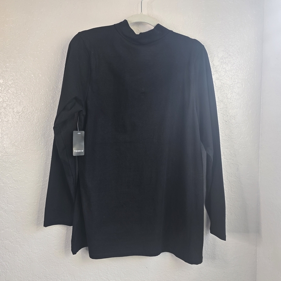 Torrid Black Cutout Blouse - Picture 2 of 4